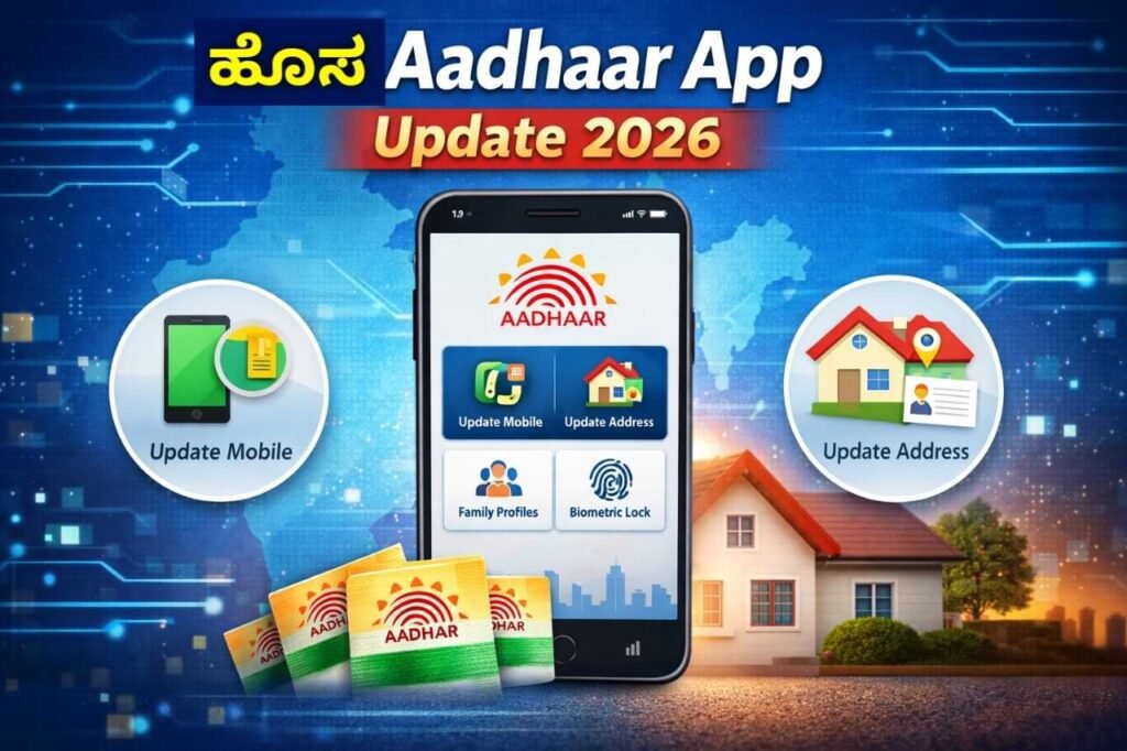 Aadhaar card Update 2026 – ಹೊಸ Aadhaar App ಮೂಲಕ Aadhar Card Update ‌ಮಾಡುವುದು
