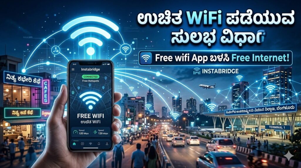 Free WiFi App ಬಳಸಿ ಉಚಿತ WiFi